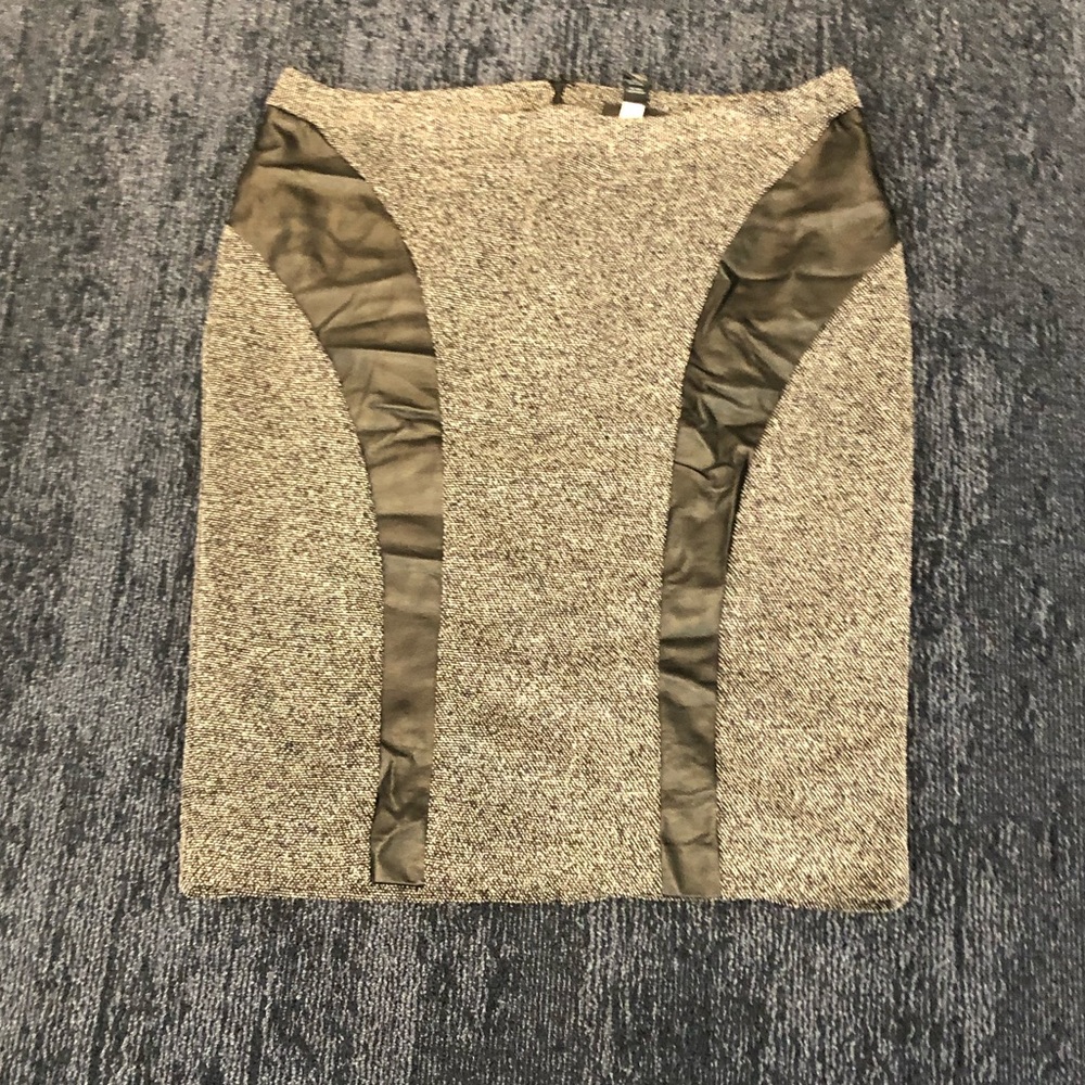 Lane Bryant Tweed and Pleather Skirt
